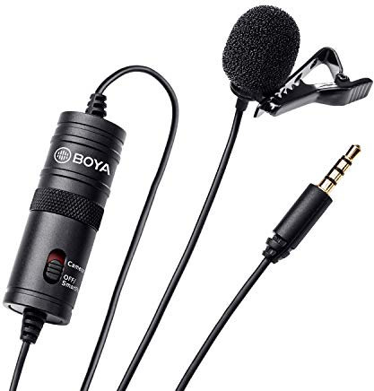 Boya by-M1 3,5 mm Electret Microphone condensateur est livré avec Adaptateur de 1/4 pour Smartphones, DSLR, caméscopes, enregistreurs Audio, PC, etc.