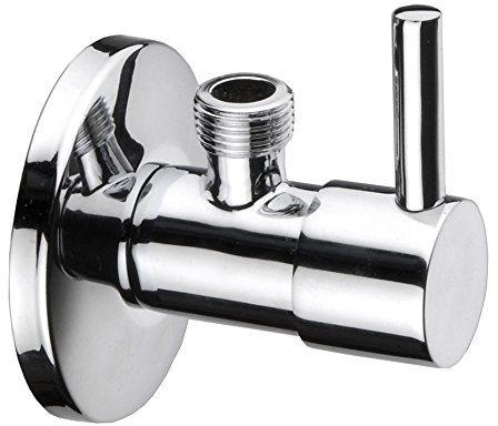 Cornat Design-Eckventil – Aus Messing – Verchromt – Mit Griff | 1/2 Zoll AG Wandanschluss – 3/8 Zoll Armaturenanschluss – Eckregulierventil – für Anschluss – für Armaturen