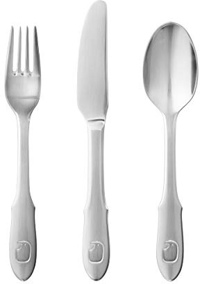 Georg Jensen Elephant Child Cutlery Set Stainless Steel 3 Pcs