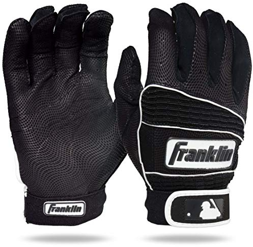 Franklin Sports Neo Classic Series Batting Handschuhe, Unisex, 10919F1, schwarz/schwarz, S
