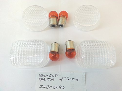 RMS KIT 4 GEMME FRECCE TRASPARENTI compatibile con MALAGUTI F.12 1°SERIE- CON 4 LAMPADINE OMAGGIO