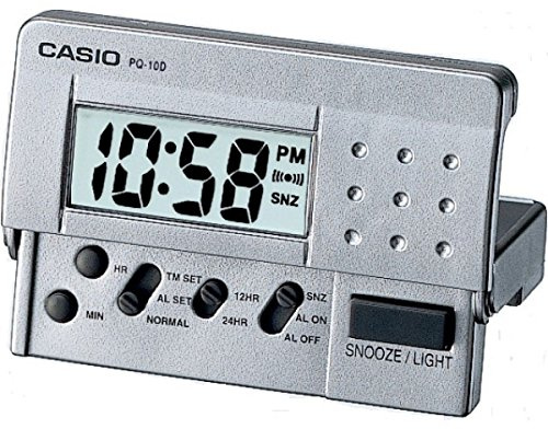 Casio- Led Digital Travel Clock (pq10d-8)