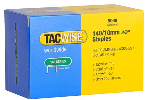 Tacwise 0342 Verzinkte Heftklammern Typ 140 / 10mm, 5000 Stück | Professionelle