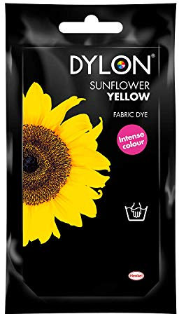 Dylon, Tinta in Polvere, Blu Bahama, Sunflower Yellow, 10x14x7.8 cm