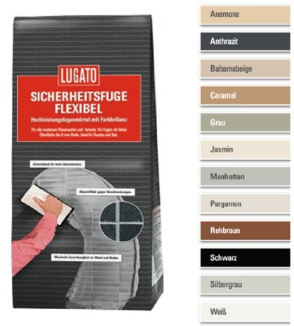 Lugato Sicherheitsfuge Flexibel 5 kg rehbraun - Fugenmörtel