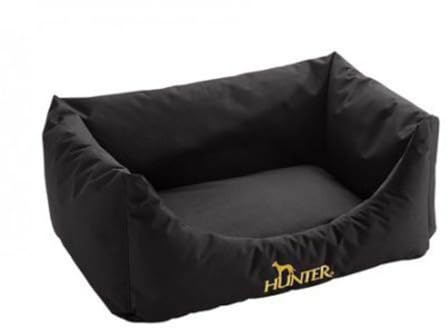 HUNTER Hundesofa GENT ANTIBAKTERIELL, In- und Outdoorgebrauch, textilveredelt, wasser- & schmutzabweisend, antibakteriell, bauschig, hoher Rand, Bezug waschbar, Farbe: schwarz, Farbe: S