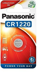 Panasonic Specialist Lithium Coin Batteries CR1220L x 1