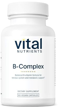 Vital Nutrients Vitamin B-Complex - Vegan High-Potency Methylated B Complex Vitamins - B Vitamins Support Energy Production, Metabolism, and Heart Health* - Gluten, Dairy, Soy Free - 60 Capsules