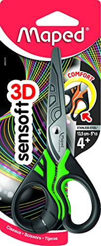 Maped Sensoft Fluo Scissors 13.5cm (Assorted Colours)