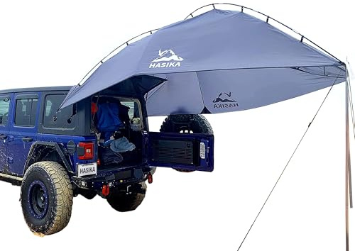 Hasika Awning Camper Trailer Roof Top Family Tent for Beach Camping SUV, MPV, Hatchback and Sedan Anti-uv Tents for Camping 6 Person by