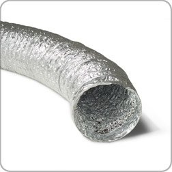 Aluminium foil Flexible ducting, 150mm Diameter x 1m Long, hydroponics, Ventilation, Extractor Fan Kitchen Bathroom Extraction