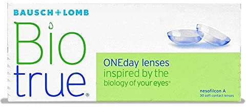 Biotrue Bausch und Lomb Biotrue ONEday Tageslinsen, sphärische Kontaktlinsen, weich, 30 Stück / BC 8.6 mm / DIA 14.2 / 5.5 Dioptrien