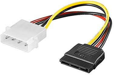 Wentronic Power-Adapter (4-polig Stecker auf S-ATA) schwarz