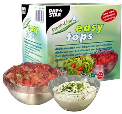 Papstar 18308 Abdeckhauben Easy Tops, 12-er Pack, farbig Sortiert