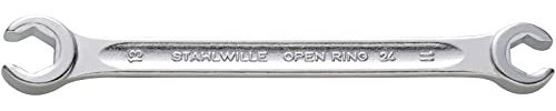 STAHLWILLE Nr. 24a Offener Doppelringschlüssel abgew. OPEN-RING Schlüsselweite 1/4 x 5/16 L.105 mm