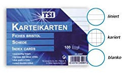 1000 (10x 100) Karteikarten DIN A7 / blanko/weiß