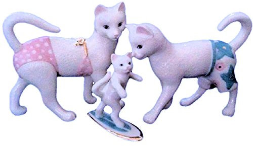 Lenox Kitty's 843177 Sammelfiguren aus Porzellan, Motiv Surfing Lessons, 3 Stück