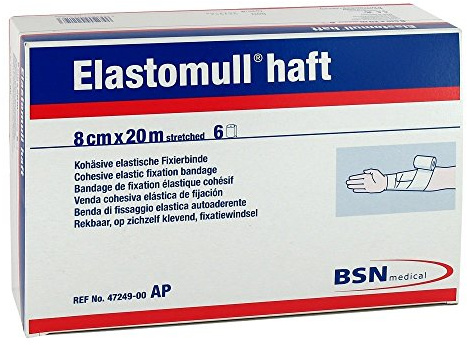 Elastomull Haft 8 cmx20 m 47249 Fixierbinde, 6 St