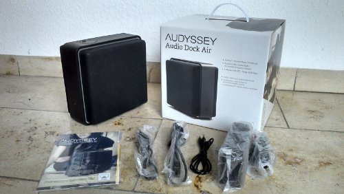 AUDYSSEY Lower East Side Audio Dock Air mit Airplay fuer kabelloses Musikstreaming vom Computer, iPhone, iPad und iPod touch