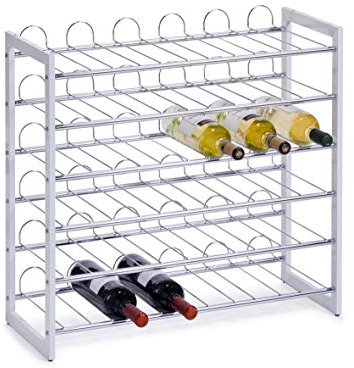 Zeller 27360 Weinregal, Metall verchromt, 68 x 26.5 x 63 cm, weiß