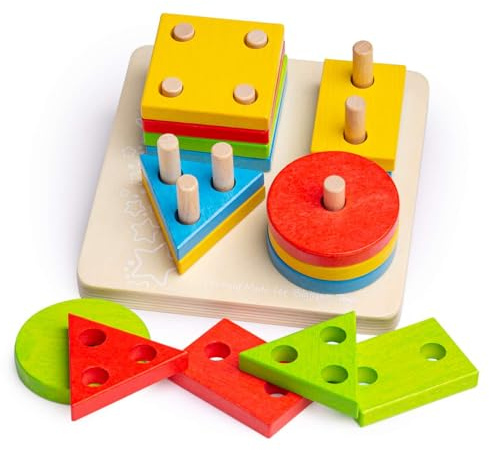 Bigjigs Toys Erste 4-Formen Steckplatte