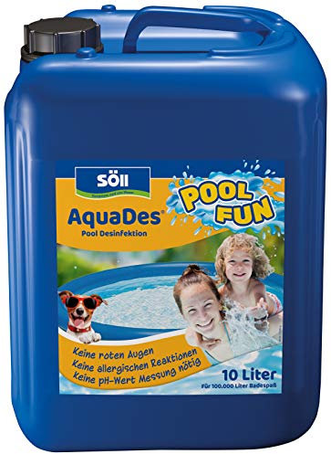 Söll 80426 AquaDes, 10 l - Pool-Desinfektion, Poolreinigung, Wasserpflege gegen Bakterien und Keime, Desinfektionmittel für Pool Planschbecken Schwimmbecken Kinderpool