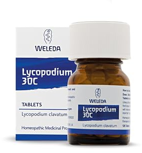 Weleda Lycopodium 30C Homeopathic Remedy Tablets, Vegetarian, 125 Pack | Lycopodium 30C homeopathic potency, Lactose and sucrose tablets, Suitable for vegetarians and adults
