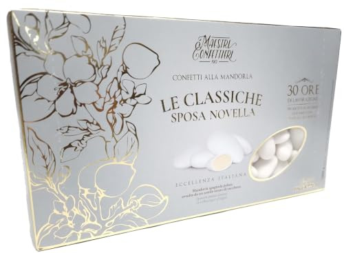 CONFETTI PRISCO SPOSA NOVELLA CONFETTO BIANCO CON MANDORLA 36 SPAGNOLA 1 KG (BIANCO)