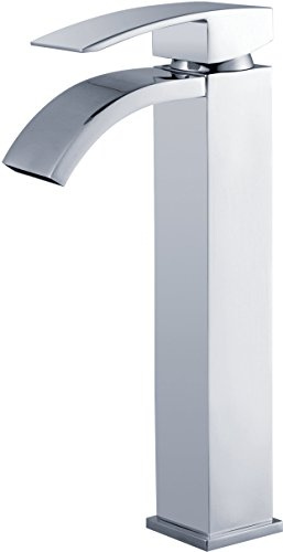 DP Grifería - Grifo monomando de lavabo alto, color plateado, serie Acacia