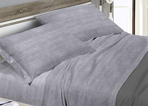 BIANCHERIAWEB Completo Lenzuola Letto in 100% Cotone Fantasia Bon Bon Maxi Grigio