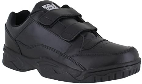 Sports Gaudi Mens Leather Lace Up/Touch Fasten Trainers Shoes Touch Fasten - Black UK 11