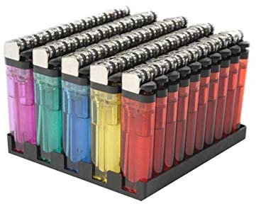 BOB Einwegfeuerzeuge 50er-Display aus dem Hause von Campingman Bunt