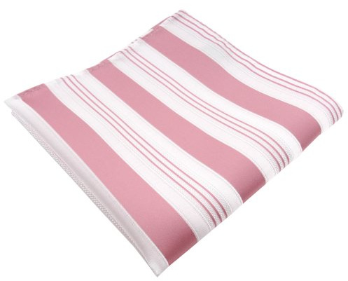 TigerTie Designer Einstecktuch in gestreift gemustert - Tuchgröße 30 x 30 cm
