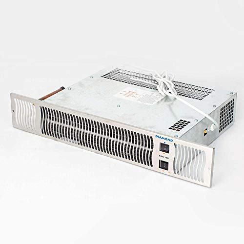 Bidex Diamond 900 Central Heating Kitchen Plinth Heater - Steel Grille | Kickspace, Under Kitchen Cabinet, Space Saver, 595mm W Grille