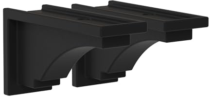 Mayne Inc Fairfield Decorative Brackets, 2-pack, Plastic, Black, Standard (5856-B)