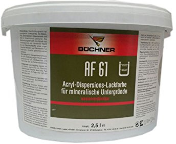 Büchner AF 61 Acryl-Dispersions-Lackfarbe / kieselgrau RAL 7032 / matt / 5 l / ist eine spezielle schnelltrocknende, heizölbeständige, rissüberbrückende Beton - u. Bodenbeschichtung für den Innenbereich