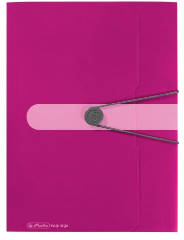 Herlitz 11216538 Gummizugmappe 3er Pack PP A4 opak beere