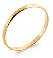 Les Plaisirs de Stella Bague Alliance Plaque Or Homme Femme - Largeur 2mm