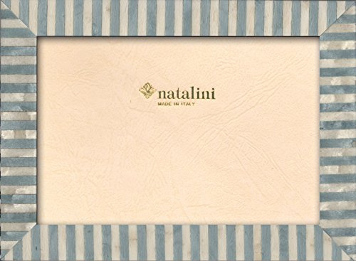 Natalini, KT AZZURRO 10X 15 cm, Bilderrahmen mit Unterstützung für Tisch, Holz, Hell-blau, äußere Ausmaß 13 X 18 X 1,5 cm