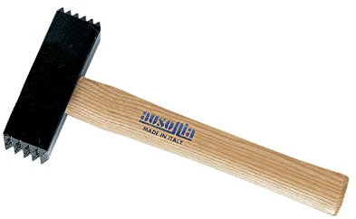 AUSONIA - 45180 SCARRIERHAMMER STOCKHAMMER MIT GRIFF 1000 GRAMM MIT GESCHMIEDETEM KOPF AUS INDUKTIONSGEHÄRTETEM C45-STAHL, PULVERBESCHICHTET MIT EPOXID, MIT 27 CM LANGEM HOLZSTIEL