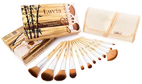 Vegane Kosmetik Pinsel, Luvia Cosmetics, 12 Make-Up Schminkpinsel Im Pinsel-Set, Für Sensible Haut, Geschenkidee Für Frauen Beige