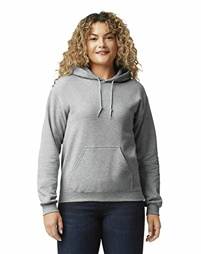 Gildan Men's Fleece Hooded Sweatshirt, Style G18500, Sport Grey, M