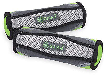Gaiam Hand Weights for Women & Men Soft Dumbbell Walking Hand Weight Sets with Hand Strap - Walking, Running, Physical Therapy, Aerobics - 4lb Set (2 x 2lb Weights)