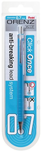 Pentel XPP507-SX - Matita portamine a pressione, spessore del tratto 0,7 mm, 100% infrangibile, confezione blister, colore azzurro