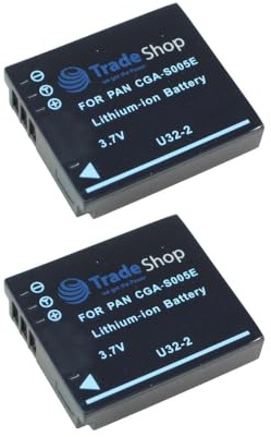 2X Kamera Projektor Beamer Li-Ion Akku 1600mAh kompatibel mit Panasonic Lumix DMC-FX01 DMC-FX07 DMC-FX3 DMC-FX8 DMC-FX9 DMC-FX10 DMC-FX12 DMC-FX50 DMC-FX100 DMC-FX150 DMC-LX1 DMC-LX2 DMC-LX3