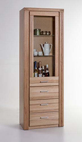 Vitrine Tabea in Kernbuche geölt Teimassiv 6331 exsopo