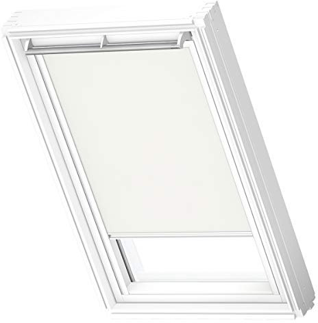 VELUX Original Dachfenster Sichtschutzrollo für M08, Weiß, mit weißer Führungsschiene
