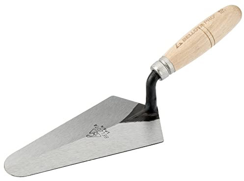 Bellota 5842-K - Truelle Forgée Madrilène avec Manche en Bois de Hêtre pour Travaux de Maçonnerie et de Carrelage, Dimensions 105 x 121 x 350 mm