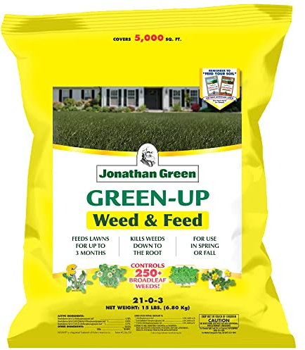 Jonathan Green (12344) Green-Up Weed & Feed - 21-0-3 Grass Fertilizer & Weed Killer (5,000 Sq. Ft.)