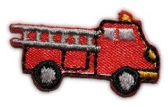 alles-meine.de GmbH Feuerwehr 2,9 cm * 1,7 cm Auto CAR Aufnäher Applikation Bügelbild Patch